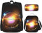 OUSIKA Flare Lens 3 Pcs Print Backpack Sets Casual Daypack with Lunch Box Pencil Case for Women Men