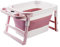 Aintap Faltbare Babybadewanne, tragbare Kinderbadewanne mit abnehmbarem Hocker, ideal für Neugeborene bis 5 Jahre (Rosa/Blau) - Freistehendes Design