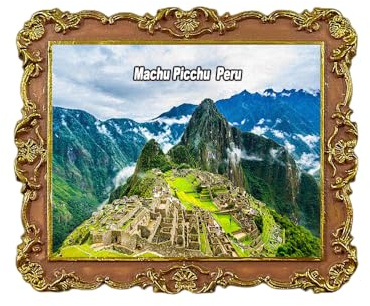 Machu Picchu Peru Kühlschrankmagnet Reise 3D Souvenir Kühlschrank Dekoration Magnetaufkleber Handwerk Kollektion