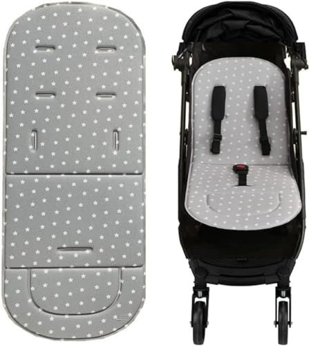 Colchoneta Silla Paseo Universal, Funda Carro Bebé Universal, Colchoneta Carrito Bebé Acolchada, Ligera, Suave y Transpirable