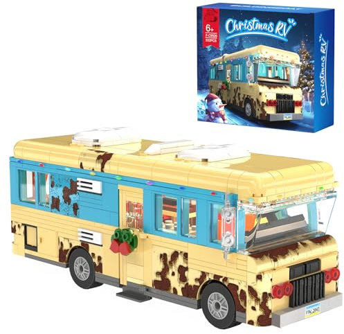 Millionspring Cousin Wohnmobil-Bausatz mit LED-Licht, Weihnachtsferien, Cousin Wohnmobil-Bausatz, Vater und Ehemann, Filmfans, 532 Teile