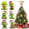 Plstod 6 Stück Weihnachtsschmuck, 2D Acryl-Anhänger, Grinchs-Weihnachtsbaumschmuck, 2025 Gri nch Weihnachtsbaum Anhänger, Fröhliche Lustige Puppen Ornamente für Weihnachtsbaum Dekorationen