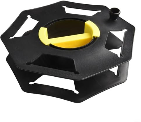 Heavy Duty Black Cable Storage Reel, Electric Hooked Cable Reel For Camping, Portable Plastic Winder For Caravan Wires And Cables