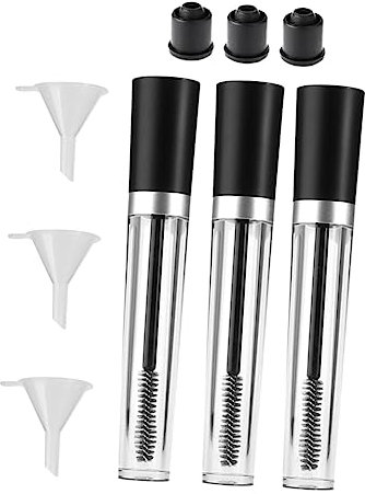 FOYTOKI 6 Stück 7,5ml Mascara Fläschchen aus Kunststoff Auslaufsicher und Leicht Schwarz Tragbar für Wimpernöl und Make Up