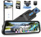 CAMECHO 4K WiFi Mirror Dash Cam, 9.66 IPS Touch Screen Rear View Mirror Camera Included 64GB Card & GPS, BSD & LCA, Dual Dash Cam Front and Rear Camera, HDR, Night Vision, G-Sensor, Loop Recording