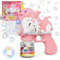 Panacare Delphin Seifenblasenpistolen, Seifenblasenmaschine Gun Kinder 5000+ Blasen/Minute mit 130ML Seifenblasenlösung, Blasenmaschine Blasenspielzeug Geschenk für Kinder/Geburtstag/Party (Pink)