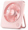 ivoler USB Desk Fan Mini Portable, Small Quiet Cooling Fan with 3 Speeds (No Battery, USB Powered Only) for Bedroom, Table, PC, Home, Office or Travel - Pink