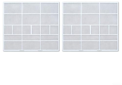 Lot de 2 filtres anti-poussière pour climatiseur d'intérieur - Accessoires essentiels pour l'efficacité (31,9 x 28,3 cm)