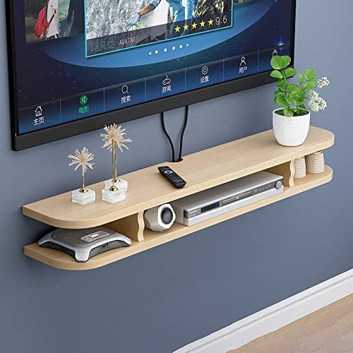 Schwebender TV-Schrankständer – 60 cm Wandregal für Kabelbox-Router und DVD-Player – moderne Multimedia-Aufbewahrungslösung (Farbe: A)