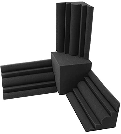 ISTOVO 4Pcs/Set Acoustic Foam 1Pc 15X15X15cm Square Sound Insulation Foam+3Pcs 12X12X24cm Trap Wall Foam Flame Retardant