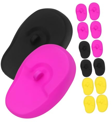 LIFKOME 6 Pares de Oído de Silicona Resistentes al para Tinte y Lavado de Cabello Orejeras Reutilizables para Salón y Doméstico Protección Completa Contra Químicos y