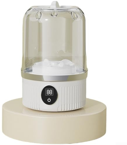 URPIZY Tragbare Mini Waschmaschine Mit USB-Aufladung, 2 Reinigungsmodi, Wellenradschonend Für Unterwäsche Und Socken, Für Reise Und Kleine Räume(White)