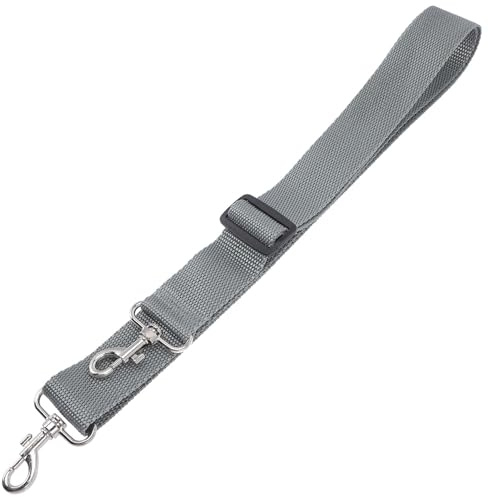 SOLUSTRE Snare Drum Gurt Verstellbar 3,6cm Breit aus Silbergrauem Nylon mit Metallhaken Trommel Tragegurt für Marschtrommel und Bühnenauftritte