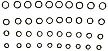 Banjo Bolt Fuel Sealing Washers, 40 Pcs Metal Alloy and Rubber, 8mm 10mm 12mm 14mm - Durable High Temperature Resistance, Leak Proof Fuel Line Seals for 2500 3500