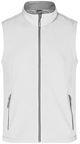 James & Nicholson Herren Softshell Weste - Funktionale Softshell Weste in attraktiven Farben | Farbe: white/white | Grösse: M