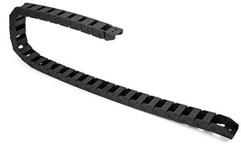 sourcing map R18 10mm x 15mm schwarz Plastik Kabel Schleppkette Drahtträger | 1M Länge, Für CNC