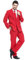 U LOOK UGLY TODAY Homme Costume Party Suit de Noel Coupe Normale Costumes de Fête Camaïeu y Compris Le Pantalon et la Cravate, Rouge, L