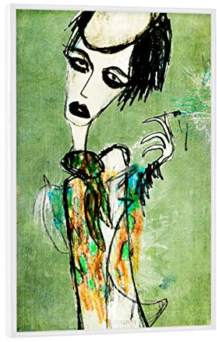 artboxONE Poster mit weißem Rahmen 60x40 cm Abstrakt Memepaspeur - Bild Artwork Drogen