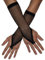 Seeksmile Fingerlose Fischnetzhandschuhe für Damen und Mädchen, 80er-Jahre-Party, Schwarze Fingerschlaufe