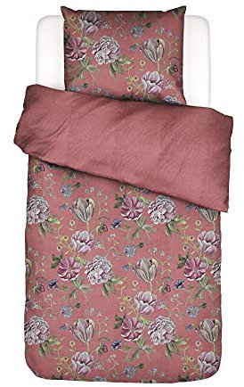 ESSENZA Mako-Satin Bettwäsche Elizabeth rabarber 1 Bettbezug 155 x 220 cm + 1 Kissenbezug 80 x 80 cm