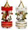 SIKORA BS331 Pferde Karussell Christbaumschmuck Holz Figur Weihnachtsbaum Anhänger 2er Set