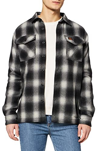 Superdry Wool Miller Haut T-Shirt, Onyx Noir à Carreaux, M Homme