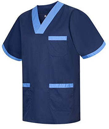Misemiya - VÊTEMENTS DE Travail Unisex COL PIC Manches Courtes Médicaux Unisexe - Ref.817 - XX-Large, Azul 8171-8