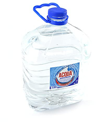 LT 5 DI ACQUA DEMINERALIZZATA IDEALE PER FERRI DA STIRO E BATTERIE ACQUA DESTINATA A SOLI IMPIEGHI DOMESTICI E INDUSTRIALI