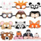 10 Stück Tiermasken Filz, Halbmasken für Kinder, Augenmaske für Geburtstag, Cosplay Masken zum Ausmalen, für Halloween, Weihnachten und Maskerade