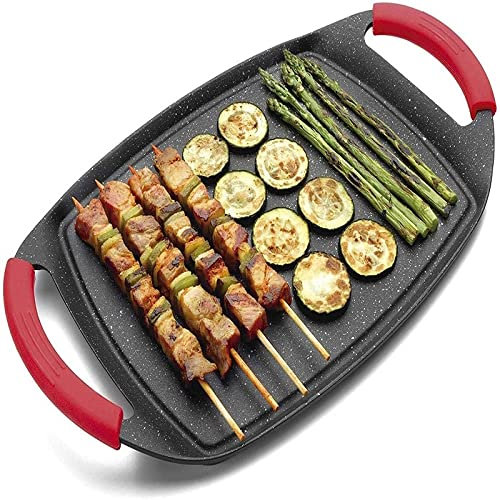 Max Star Plancha de Inducción Antiadherente Sarten para Asar con Revestimiento de Piedra Apto para todo tipo de Cocinas 36CM