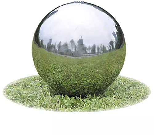Topuality Sphère de Fontaine de Jardin Fontaine de Jardin à sphère avec LED en Acier Inoxydable 30 cm Fontaine d'intérieur Design Fontaine Moderne d'intérieur