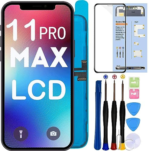 for iPhone 11 Pro Max Screen Replacement,3D Touch iPhone 11 Pro Max Screen Kit with Screen Protector+Repair Tools Compatible with iPhone 11 Pro Max Replacement Screen LCD 6.5(A2161,A2220,A2218)
