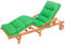 Bjird Liegenauflage, Auflage für Gartenliege 200 x 55 x 8 cm, Auflagen für Deckchair, Polsterauflage für Sonnenliege, Kissen für Liegestuhl, gesteppt - Grün