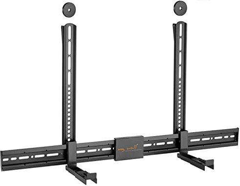 Sat-Fox Universal Halterung für Soundbars von 8,6 bis 15,5 cm Tiefe Soundbar Wandhalterung mit Anti-Rutsch Sockelhalter