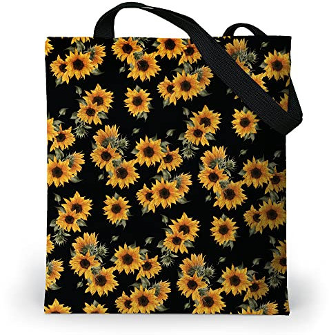 Loxato Tote Bag mit Reißverschluss - Schultertasche Damen mit Reißverschluss - Wasserdichtes Oxford-Gewebe - Stofftasche Bedruckt - Umhängetasche Groß B37 H42 cm - Beuteltasche Damen