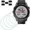 MTHGH Protector de pantalla de cristal templado Compatible con Garmin fenix 7S/ 7S Solar/ 7S Sapphire Solar [4 piezas]+ tapones antipolvo 5 piezas, Dureza 9H libre de burbujas cubierta protectora