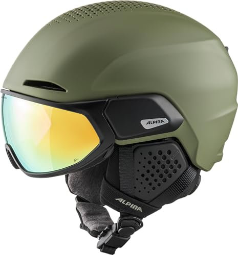 Alpina Unisex-Erwachsene Alto Q-LITE Skihelm, Oliv Matt, L(59-63)