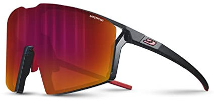 Julbo Unisex Edge Sonnenbrille, Matt Schwarz/Rot, Einheitsgröße