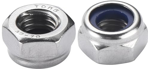 Bolt Dropper M8 Muttern Set - 100 Lock Nut DIN 985 A2 aus Edelstahl mit Nyloneinsatz in Blau - rostfrei - Ideal für Industrie, Modellbau, Maschinenbau, Hobby-/Heimgebrauch, 100 Stück