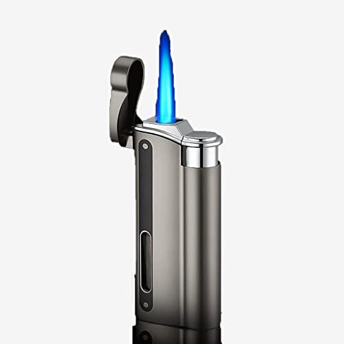 Mini Gas Mechero, Mechero de Bolsillo Recargable de Butano, Encendedor de Antorcha Ajustable, Pequeño Hombres y Mujeres, (Vendido Sin Gas),Black