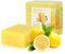2 PCS Lemon Soap Bar, Natural Handmade, Organic Soap Bar 100g, Solid Soaps for Skin Hair Body Face Cleansing Bath Shower Wash