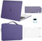 MOSISO Compatible with MacBook Air 13 inch Case M4 M3 M2 2025 2024 2023 2022 A3240 A3113 A2681, Hard Shell&Sleeve Bag&Keyboard Skin&Webcam Cover&ScreenFilm for MacBook Air 13.6 Case, Imperial Purple