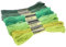ulafbwur Stickgarn, Kreuzstich, Stickgarn, helle Farbe, Grün