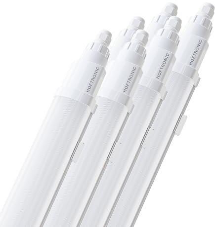 HOFTRONIC - Q-Series - 6er Pack LED Feuchtraumleuchte 150cm - IP65-48W 5760 Lumen - 4000K neutralweiß - IK08 - Verknüpfbar Schnellverbindung - Kellerleuchte, Feuchtraum Wannenleuchte