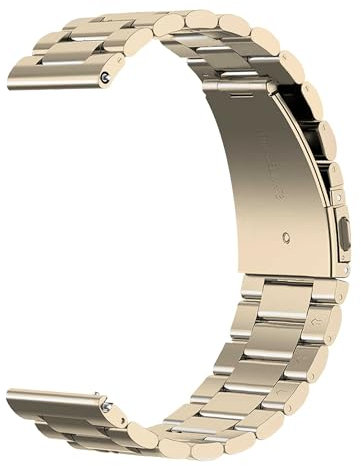 OcioDual Uhrenarmband, Edelstahl, Metallarmband, Farbe Weißes Gold 20mm Uhrenarmbänder, Smartwatch Armband, Ersatzarmband Smartwatch, Uhrenarmbänder für Herren, Universelle Armbänder