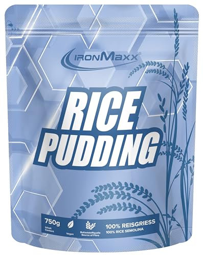 IronMaxx Rice Pudding – 750g Beutel | Hochwertiges Instant Reismehl zur Zubereitung von Reispudding | Veganer Reis Pudding als fettarme und zuckerarme Quelle für Energie