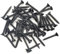 50 PCS Black Wood Screws (3.5mm x 25mm) Double Countersunk Multi Purpose Organic Woodscrews