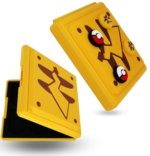 MatoSan Switch Game Case Custodia per Switch Giochi, Switch Games Organizer con chiusura a clic, per 12 schede Switch + Mini SD Card Protezione, Switch Games, giallo., Conservazione per giochi