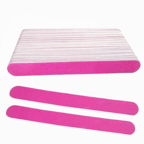 24 lime per unghie in legno, 17,8 cm, lima per unghie naturali, set di strumenti per manicure, usa e getta, per casa, salone, rosa