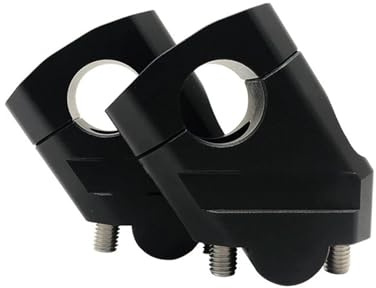 Rialzo Moto Universale Per Kawasaki Riser Bar Mount Manubrio Morsetto 28mm 1 1/8 22mm 7/8 Montaggio Montante (22mm Black)